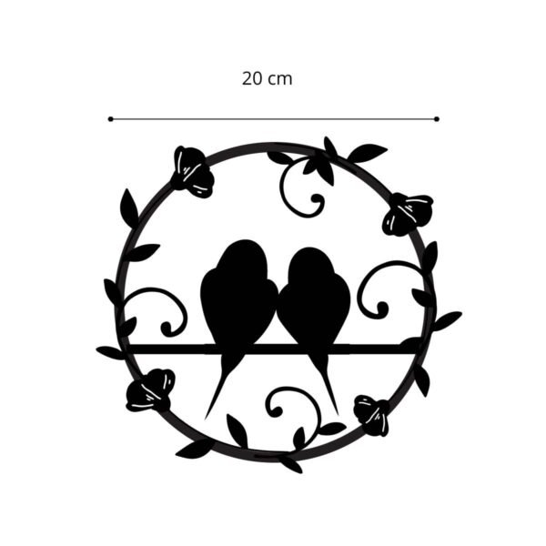 decoration-murale-metal-couronne-couple-oiseau-dimensions