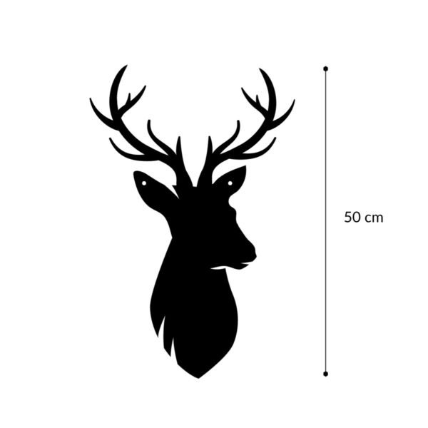 tete-de-cerf-metal-rouille-dimensions